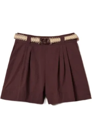 Twin-Set Femme, Shorts, Brun, Taille: 38 FR Shorts Bermuda Café