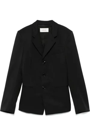 LEMAIRE Femme, Vestes, Noir, Taille: 38 FR Manteau noir boutonné avec poches