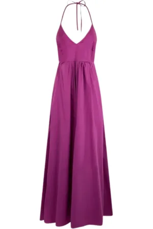 Liu Jo Femme, Robes, Violet, Taille: 38 FR Robe Longue Violette Plissée Dos Nu