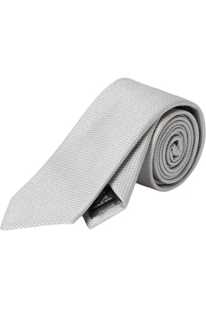 Emporio Armani Homme, Accessoires, Gris, Taille: ONE Size Élégante Cravate en Soie Grise