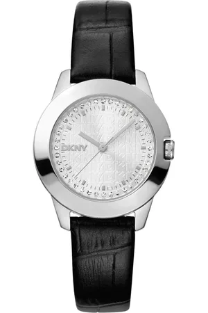 DKNY Femme, Accessoires, Noir, Taille: ONE Size Montre Classique en Cuir à Quartz