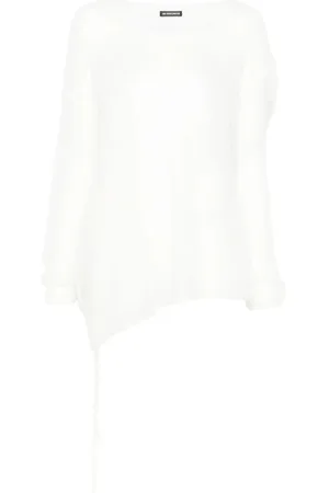 ANN DEMEULEMEESTER Femme, Pulls, Blanc, Taille: 38 FR Pull Confortable en Blanc Naturel