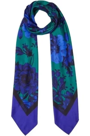Liu Jo Femme, Accessoires, Bleu, Taille: ONE Size Foulard à motif floral