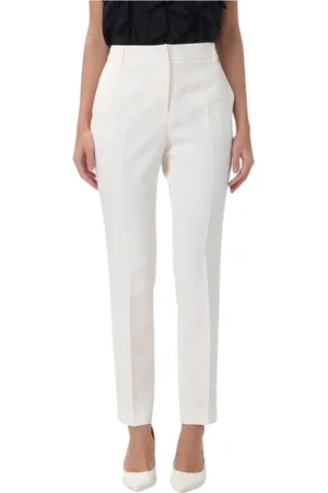 Liu Jo Femme, Pantalons, Blanc, Taille: 42 FR Pantalon Élégant Blanc en Polyester