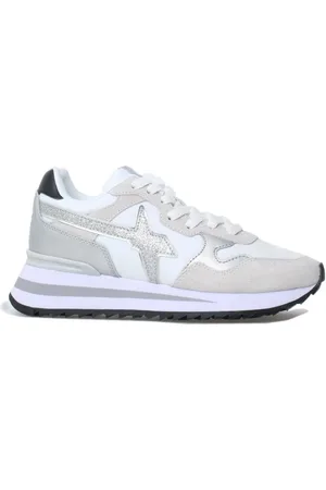 W6YZ Femme, Chaussures, Blanc, Taille: 37 EU Baskets Gris Élèvent Style Urbain