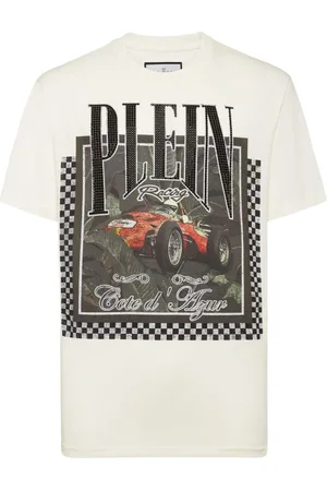 Philipp Plein Homme, Tops, Blanc, Taille: XL T-shirt Casual en Coton