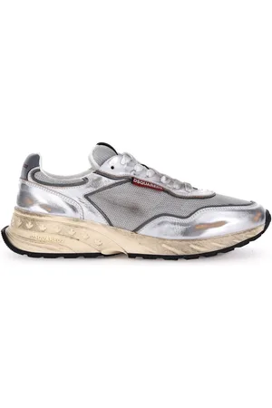 Dsquared2 Homme, Chaussures, Gris, Taille: 41 EU Baskets Argent Vintage Mesh Chaussures de course
