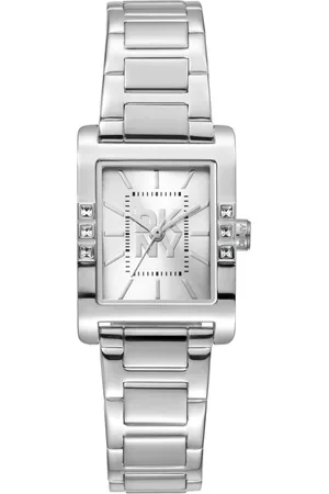 DKNY Femme, Accessoires, Gris, Taille: ONE Size Élégante montre analogique à bracelet en acier