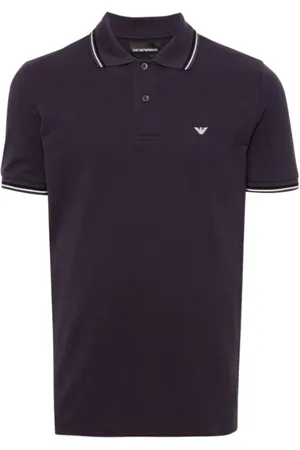 Emporio Armani Homme, Tops, Bleu, Taille: S Polo Night Shade à manches courtes