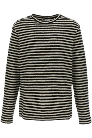 Jil Sander Homme, Tops, Multicolore, Taille: L T-shirt blanc à manches longues