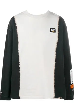 Heron Preston Homme, Tops, Noir, Taille: S T-shirt noir avec impression de coups de pinceau