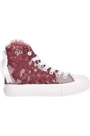Mimanera Femme, Chaussures, Rouge, Taille: 40 EU Baskets Rouges avec Semelle Compensée