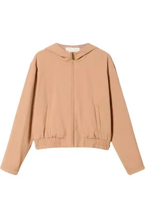 Twin-Set Femme, Vestes, Brun, Taille: 38 FR Bomber Ligne Douce Noisette Rose