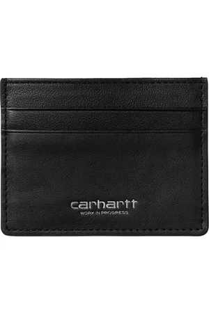 Carhartt Homme, Accessoires, Noir, Taille: ONE Size Porte-cartes en cuir noir