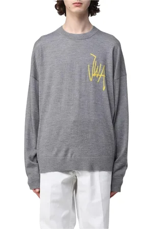 J.W.Anderson Homme, Pulls, Gris, Taille: XS Pull en Laine Coupe Décontractée Élégant Polyvalent