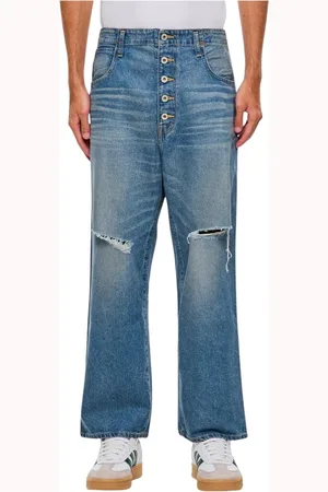 JUNYA WATANABE Homme, Jeans, Bleu, Taille: M Jean Bleu Déchiré