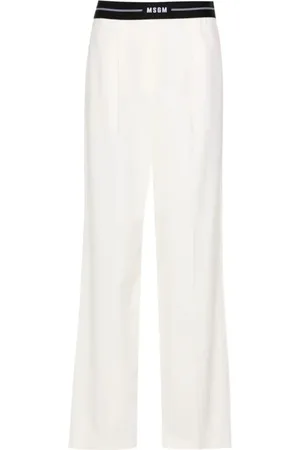 Msgm Femme, Pantalons, Blanc, Taille: 36 FR Pantalon Blanc