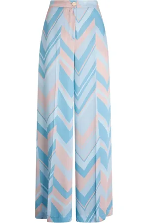 Liu Jo Femme, Pantalons, Multicolore, Taille: 38 FR Pantalon Bleu pour Femme