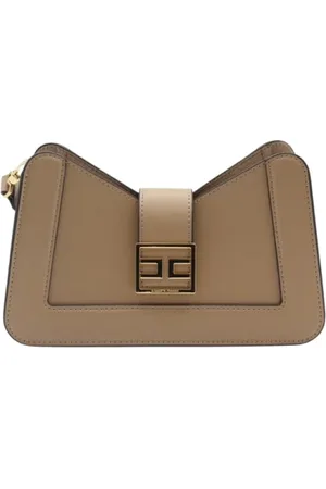 Elisabetta Franchi Femme, Sacs, Brun, Taille: ONE Size Sac à Bandoulière Camel avec Fermeture Magnétique
