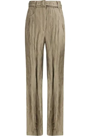 GABRIELA HEARST Femme, Pantalons, Brun, Taille: 42 FR Pantalon en Soie Plissée Norman
