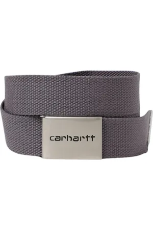 Carhartt Homme, Accessoires, Gris, Taille: ONE Size Ceinture Noire en Toile Accessoire Élégant