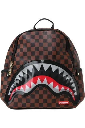 Sprayground Homme, Sacs, Brun, Taille: ONE Size Sac à Dos Requin à Carreaux