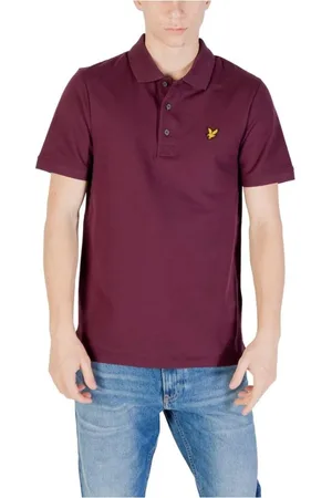 Lyle & Scott Homme, Tops, Violet, Taille: S Élégant polo en coton à manches courtes