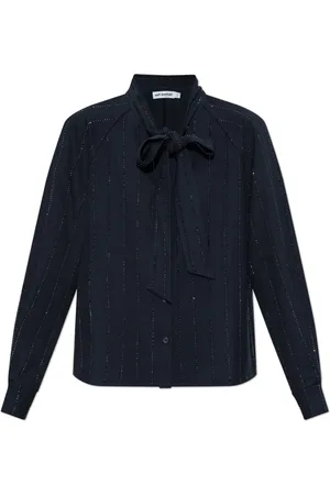 Self-Portrait Femme, Blouses et Chemises, Bleu, Taille: 40 FR Chemise avec des paillettes scintillantes