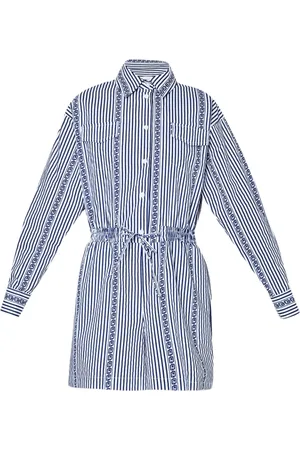 Liu Jo Femme, Combinaisons et Ensembles, Multicolore, Taille: 38 FR Combinaison rayée avec col chemise