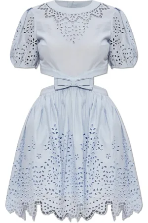 Self-Portrait Femme, Robes, Bleu, Taille: 40 FR Robe en dentelle