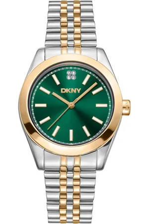 DKNY Femme, Accessoires, Gris, Taille: ONE Size Elegant Steel Quartz Analog Watch