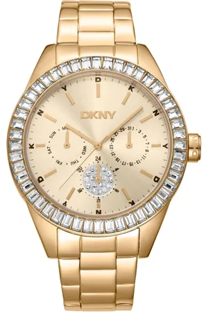 DKNY Femme, Accessoires, Jaune, Taille: ONE Size Elegant Chronograph Quartz Analog Watch