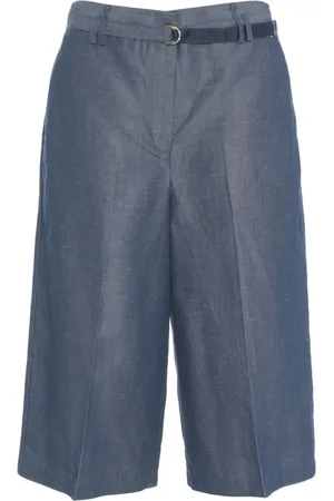 Liu Jo Femme, Shorts, Bleu, Taille: 36 FR Shorts Bermuda Bleu en Lin