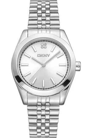 DKNY Femme, Accessoires, Gris, Taille: ONE Size Montre Femme Élégante avec Bracelet en Acier