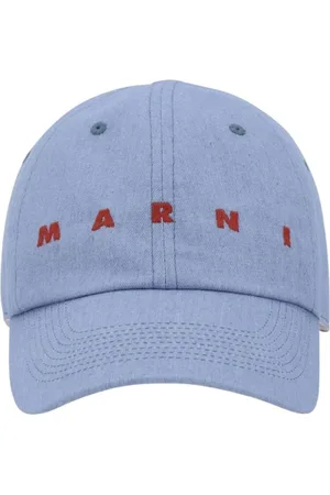 Marni Homme, Accessoires, Bleu, Taille: L Casquette de Baseball Bleue avec Logo