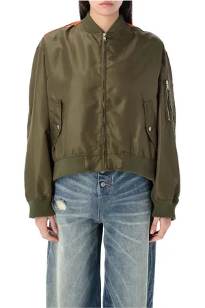 Maison Margiela Femme, Vestes, Vert, Taille: 36 FR Bomber Militaire Orange Ss25