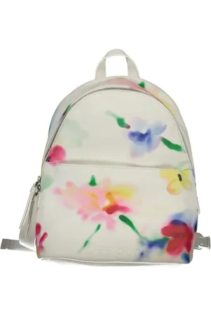 Desigual Femme, Sacs, Blanc, Taille: ONE Size Sac à Dos en Polyester Élégant avec Bretelles Réglables