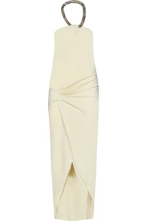 AMEN Femme, Robes, , Taille: 36 FR Robe Jaune Asymétrique avec Col Halterneck