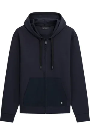 GAS Homme, Sweatshirts et sweats à capuche, Bleu, Taille: L Sweat à capuche zippé avec insert en nylon