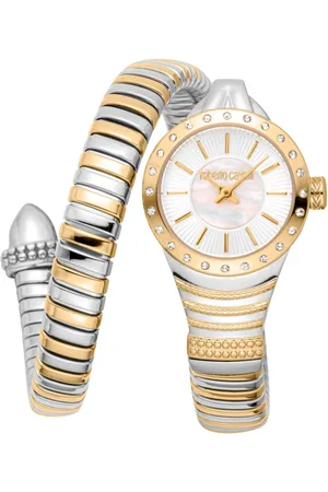Roberto Cavalli Femme, Accessoires, Gris, Taille: ONE Size Elegant Quartz Analog Steel Watch