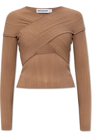 Self-Portrait Femme, Tops, , Taille: 40 FR Haut côtelé à manches longues