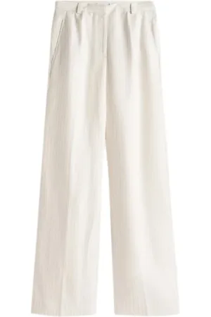 Tommy Hilfiger Femme, Pantalons, , Taille: 40 FR Pantalon jambes larges viscose et lin