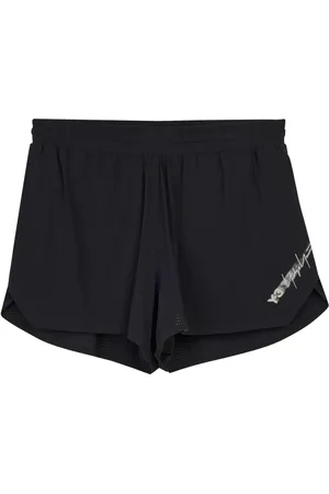 Y-3 Femme, Shorts, Noir, Taille: 38 FR Shorts de course noirs avec taille élastique