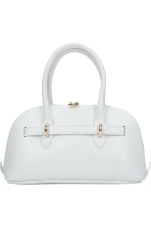 Estro Femme, Sacs, Blanc, Taille: ONE Size Sac à Bandoulière en Cuir Blanc pour Femmes Fabriqué en Italie