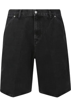 Carhartt Homme, Shorts, Noir, Taille: XL Shorts en denim avec grandes poches et logo