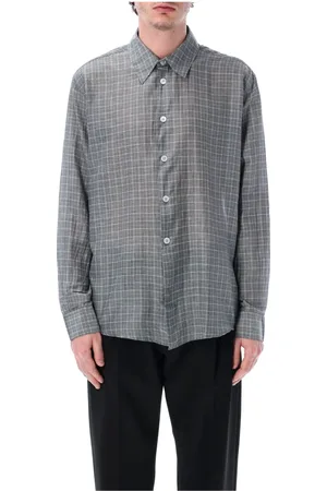 OUR LEGACY Homme, Chemises, Gris, Taille: M Chemise à Carreaux à Boutons