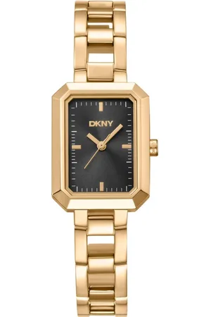 DKNY Femme, Accessoires, Jaune, Taille: ONE Size Élégante Montre Analogique à Quartz avec Deployant Clasp