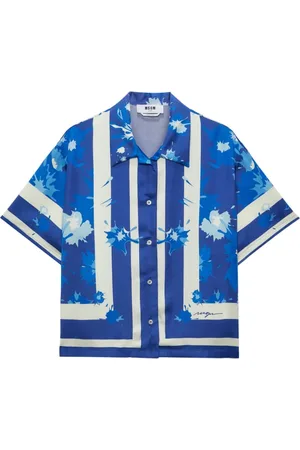 Msgm Femme, Blouses et Chemises, Bleu, Taille: 36 FR Chemise Casual Bleue Vêtements pour Femmes