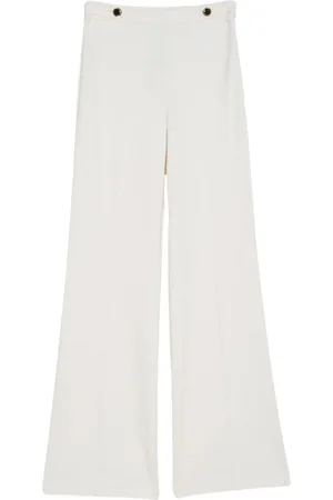 Twin-Set Femme, Pantalons, Blanc, Taille: 36 FR Pantalon Large