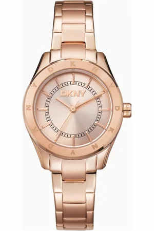 DKNY Femme, Accessoires, Jaune, Taille: ONE Size Montre Analogique Classique avec Bracelet en Acier